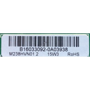 MAIN FUENTE PARA TV INSIGNIA / NUMERO DE PARTE 5524S19ME9 / TED.M3393.EA558 / 55.24S19.ME9 / S240HF60 V3 / M238HVN01.2 / 20160225 / PANEL 96.24S19.005 / DISPLAY M238HVN01.2 / MODELO NS-24D510NA17	